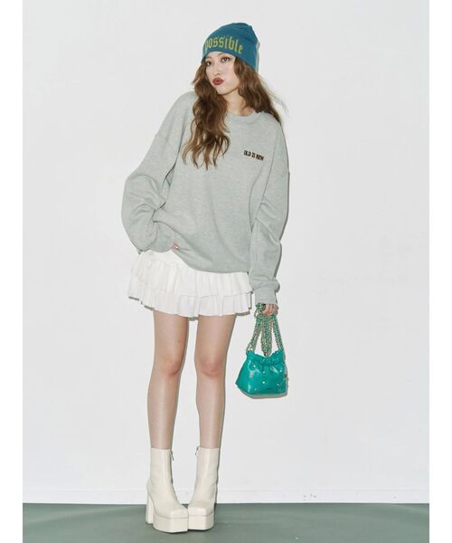 EVRIS（エヴリス）の「ドッキングフリルミニスカート（スカート・レディース・ブラック/ホワイト・SMALL/MEDIUM）」の21枚目の写真