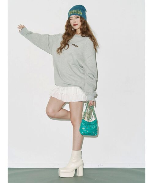 EVRIS（エヴリス）の「ドッキングフリルミニスカート（スカート・レディース・ブラック/ホワイト・SMALL/MEDIUM）」の22枚目の写真