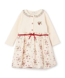 【オーガニック】野イチゴ長袖バルーンワンピース【日本製】