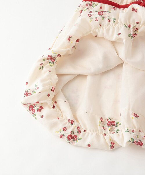 sense of wonder（センスオブワンダー）の「【オーガニック】野イチゴ長袖バルーンワンピース【日本製】（ワンピース・キッズ・ホワイト系・80ｃｍ/90cm/100cm/110cm/120cm）」の6枚目の写真