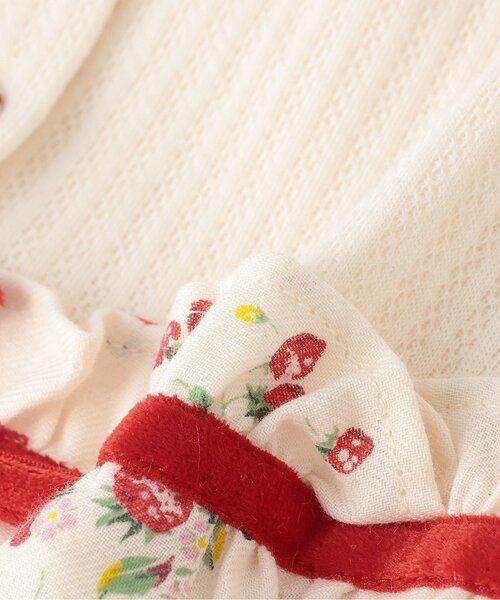 sense of wonder（センスオブワンダー）の「【オーガニック】野イチゴ長袖バルーンワンピース【日本製】（ワンピース・キッズ・ホワイト系・80ｃｍ/90cm/100cm/110cm/120cm）」の7枚目の写真