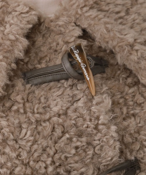 repipi armario（レピピ アルマリオ）の「【girly line】セーラ－モコモコジャケット（ダッフルコート・キッズ・モカ/アイボリー・SMALL/MEDIUM/LARGE）」の14枚目の写真