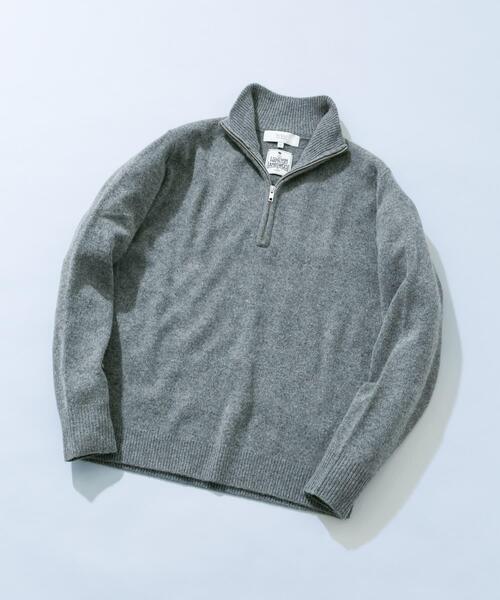 XLサイズあり』ハミルトンラムズウールハーフジップニット（ニット
