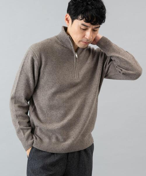 URBAN RESEARCH ROSSO MEN(アーバンリサーチロッソメン)の「『XLサイズあり』ハミルトンラムズウールハーフジップニット(ニット/セーター・メンズ・グレー系その他/グレー/ブラック・X-LARGE/LARGE/MEDIUM)」の19枚目の写真