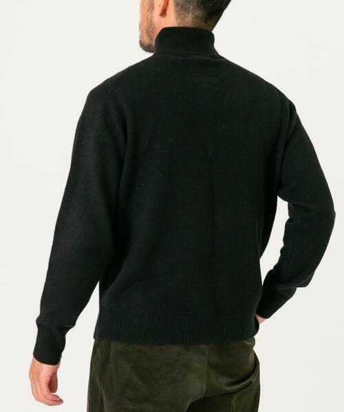 セール】『XLサイズあり』ハミルトンラムズウールハーフジップニット