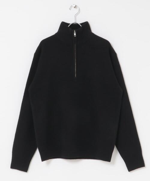 URBAN RESEARCH ROSSO MEN(アーバンリサーチロッソメン)の「『XLサイズあり』ハミルトンラムズウールハーフジップニット(ニット/セーター・メンズ・グレー系その他/グレー/ブラック・X-LARGE/LARGE/MEDIUM)」の9枚目の写真