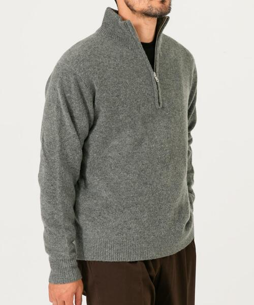 URBAN RESEARCH ROSSO MEN(アーバンリサーチロッソメン)の「『XLサイズあり』ハミルトンラムズウールハーフジップニット(ニット/セーター・メンズ・グレー系その他/グレー/ブラック・X-LARGE/LARGE/MEDIUM)」の16枚目の写真