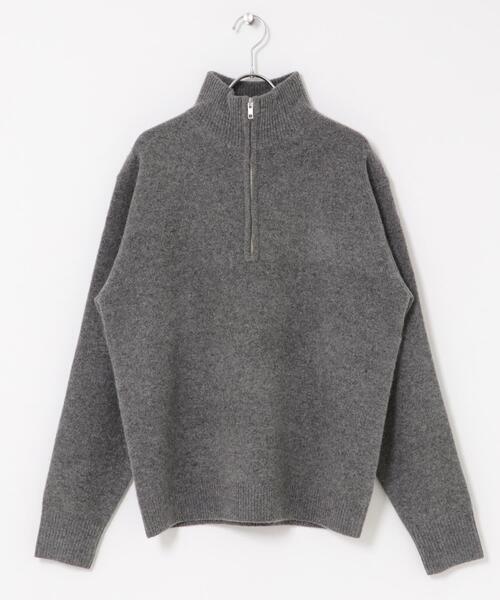 URBAN RESEARCH ROSSO MEN(アーバンリサーチロッソメン)の「『XLサイズあり』ハミルトンラムズウールハーフジップニット(ニット/セーター・メンズ・グレー系その他/グレー/ブラック・X-LARGE/LARGE/MEDIUM)」の21枚目の写真