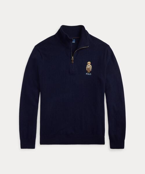 POLO RALPH LAUREN(ポロ ラルフ ローレン)の「Polo ベア ウール クォータージップ セーター(ニット/セーター・メンズ・ブルー・XXL/XS/XL/M/S/L)」の2枚目の写真