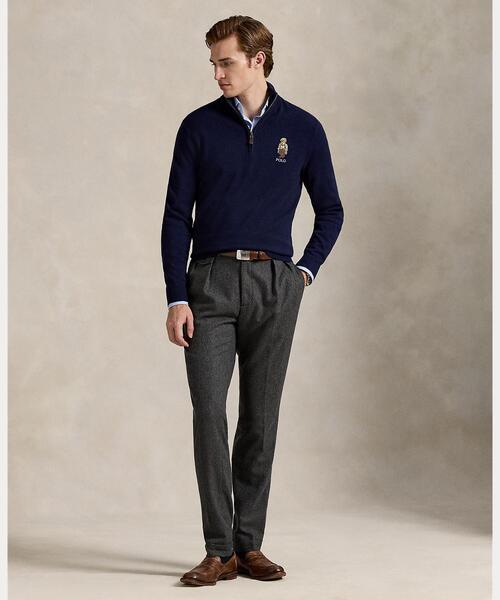 POLO RALPH LAUREN(ポロ ラルフ ローレン)の「Polo ベア ウール クォータージップ セーター(ニット/セーター・メンズ・ブルー・XXL/XS/XL/M/S/L)」の3枚目の写真