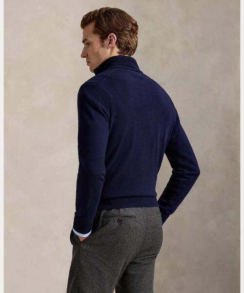 POLO RALPH LAUREN(ポロ ラルフ ローレン)の「Polo ベア ウール クォータージップ セーター(ニット/セーター・メンズ・ブルー・XXL/XS/XL/M/S/L)」の4枚目の写真