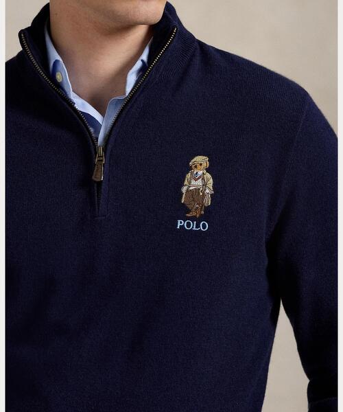 POLO RALPH LAUREN(ポロ ラルフ ローレン)の「Polo ベア ウール クォータージップ セーター(ニット/セーター・メンズ・ブルー・XXL/XS/XL/M/S/L)」の5枚目の写真