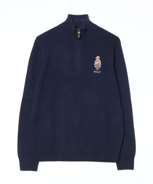 POLO RALPH LAUREN(ポロ ラルフ ローレン)の「Polo ベア ウール クォータージップ セーター(ニット/セーター・メンズ・ブルー・XXL/XS/XL/M/S/L)」の6枚目の写真