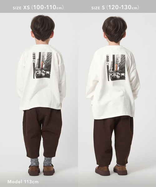 UNIVERSAL OVERALL（ユニバーサルオーバーオール）の「＜UNIVERSAL OVERALL＞フォトプリント プルオーバー / キッズ  100cm-130cm（Tシャツ/カットソー・キッズ・ブラック/ホワイト/ネイビー・XS(100-110cm)/S(120-130cm)）」の8枚目の写真