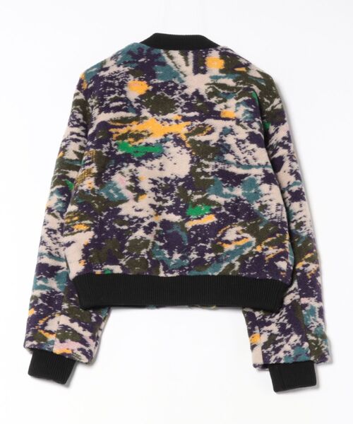 Desigual（デシグアル）の「杢調フラワープリント ニット襟ボンバージャケット ショート丈（その他アウター・レディース・マルチ・XS/S/M/L/XL）」の2枚目の写真