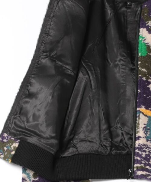 Desigual（デシグアル）の「杢調フラワープリント ニット襟ボンバージャケット ショート丈（その他アウター・レディース・マルチ・XS/S/M/L/XL）」の3枚目の写真