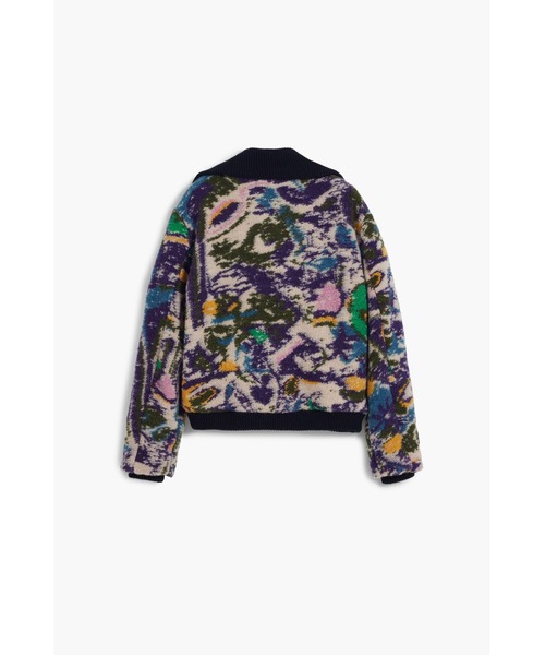 Desigual（デシグアル）の「杢調フラワープリント ニット襟ボンバージャケット ショート丈（その他アウター・レディース・マルチ・XS/S/M/L/XL）」の4枚目の写真