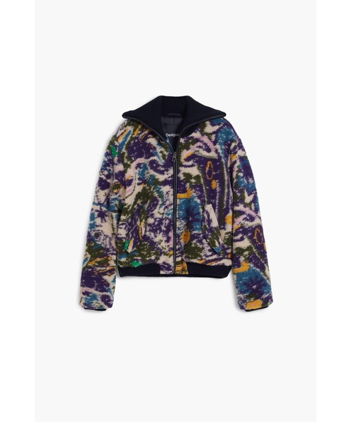 Desigual（デシグアル）の「杢調フラワープリント ニット襟ボンバージャケット ショート丈（その他アウター・レディース・マルチ・XS/S/M/L/XL）」の10枚目の写真