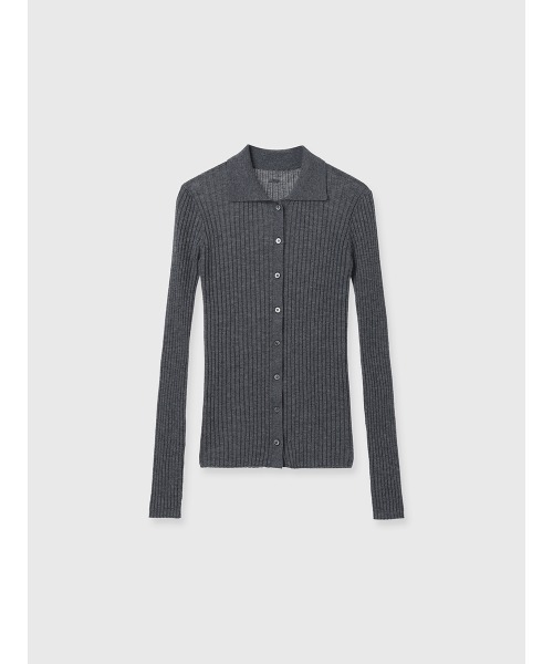 カシミヤ100ニットシャツカーディガン（カーディガン/ボレロ）｜anuans