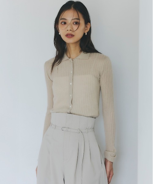 セール】カシミヤ100ニットシャツカーディガン（カーディガン/ボレロ