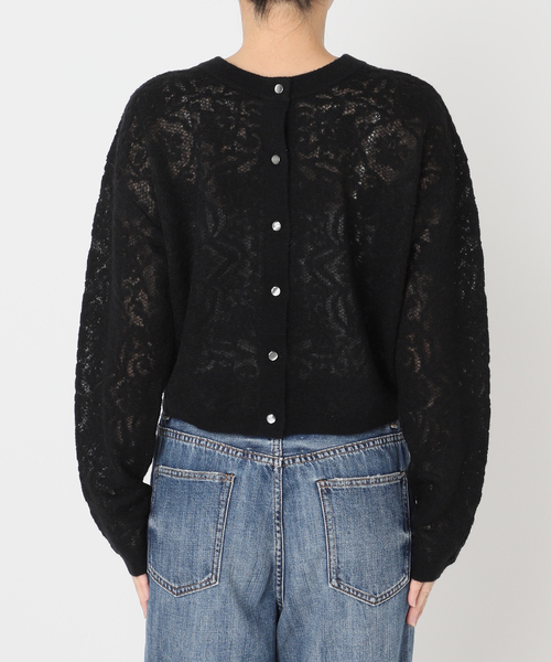 Spick & Span(スピックアンドスパン)の「《手洗い可》2WAYレースジャガードニット(ニット/セーター・レディース・ブラック/ホワイト・FREE)」の20枚目の写真