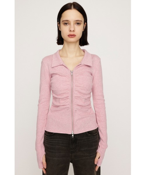 トップス kazuki FRONT GATHER ZIP TOPS フロント ギャザー ジップ トップス 秋服 冬服