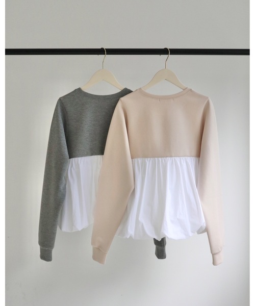 jumelle(ジュメロ)の「ペプラムプルオーバー(Tシャツ/カットソー・レディース・ベージュ/グレー・FREE)」の19枚目の写真