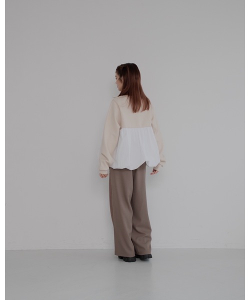 jumelle(ジュメロ)の「ペプラムプルオーバー(Tシャツ/カットソー・レディース・ベージュ/グレー・FREE)」の14枚目の写真