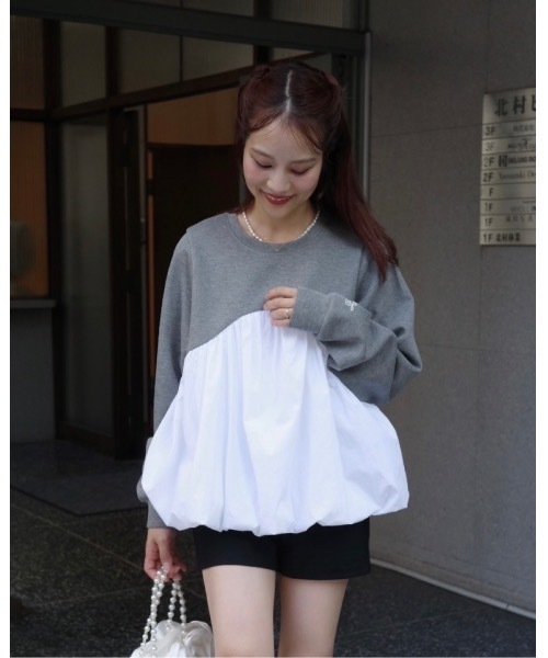 jumelle(ジュメロ)の「ペプラムプルオーバー(Tシャツ/カットソー・レディース・ベージュ/グレー・FREE)」の22枚目の写真