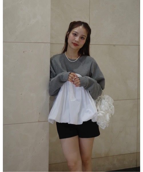 jumelle(ジュメロ)の「ペプラムプルオーバー(Tシャツ/カットソー・レディース・ベージュ/グレー・FREE)」の17枚目の写真