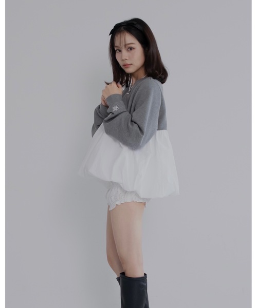 jumelle(ジュメロ)の「ペプラムプルオーバー(Tシャツ/カットソー・レディース・ベージュ/グレー・FREE)」の21枚目の写真