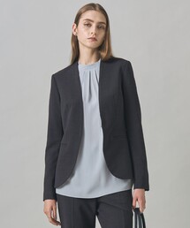 ICB（アイシービー）の「ウール2WAYストレッチ ノーカラージャケット（ノーカラージャケット）」