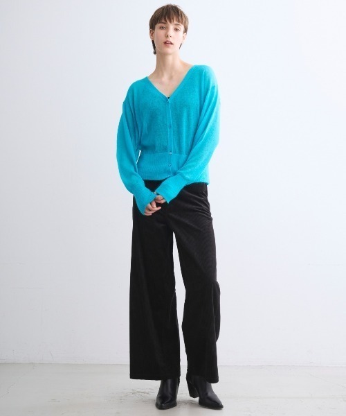 three dots(スリードッツ)の「スーパーキッドモヘアミックス カーディガン(カーディガン/ボレロ・レディース・ライトグレー/レッド/ターコイズブルー・SMALL)」の12枚目の写真