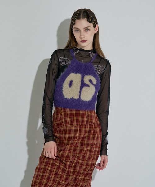 ANNA SUI NYC（アナ スイ エヌ ワイ シー）の「ニットホルターネックキャミ（キャミソール・レディース・ブラック/ブルー/パープル・FREE）」の17枚目の写真