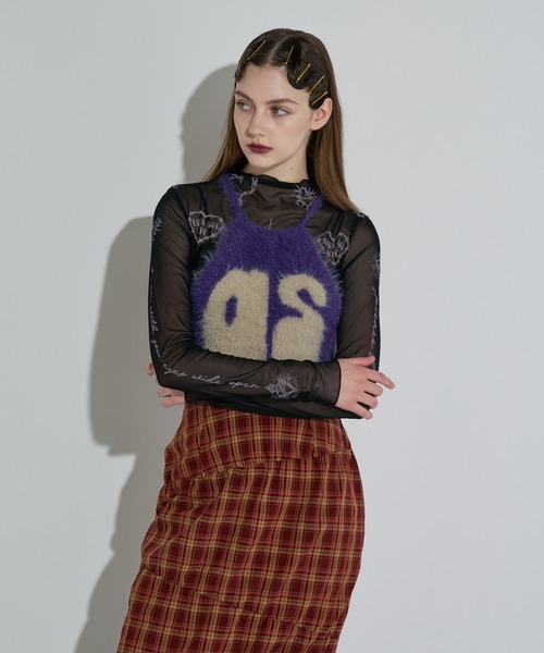 ANNA SUI NYC（アナ スイ エヌ ワイ シー）の「ニットホルターネックキャミ（キャミソール・レディース・ブラック/ブルー/パープル・FREE）」の19枚目の写真