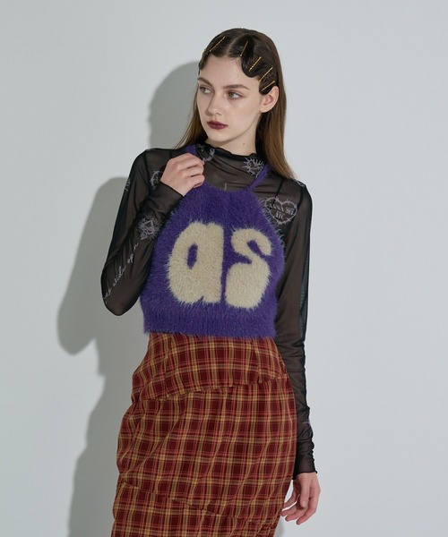 ANNA SUI NYC（アナ スイ エヌ ワイ シー）の「ニットホルターネックキャミ（キャミソール・レディース・ブラック/ブルー/パープル・FREE）」の21枚目の写真