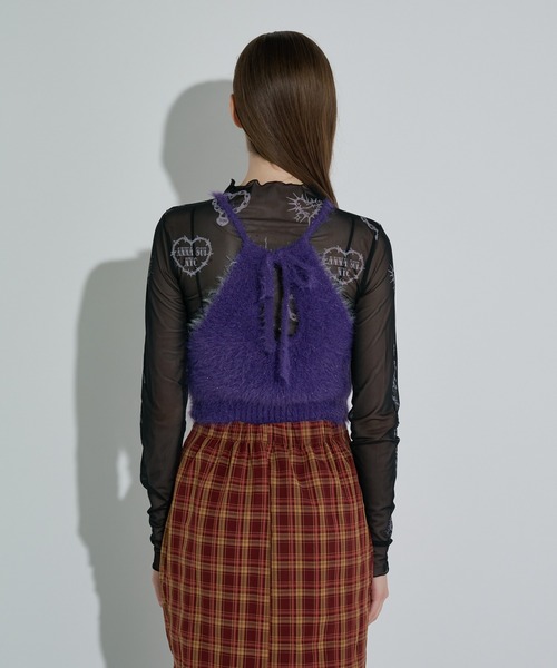 ANNA SUI NYC（アナ スイ エヌ ワイ シー）の「ニットホルターネックキャミ（キャミソール・レディース・ブラック/ブルー/パープル・FREE）」の22枚目の写真