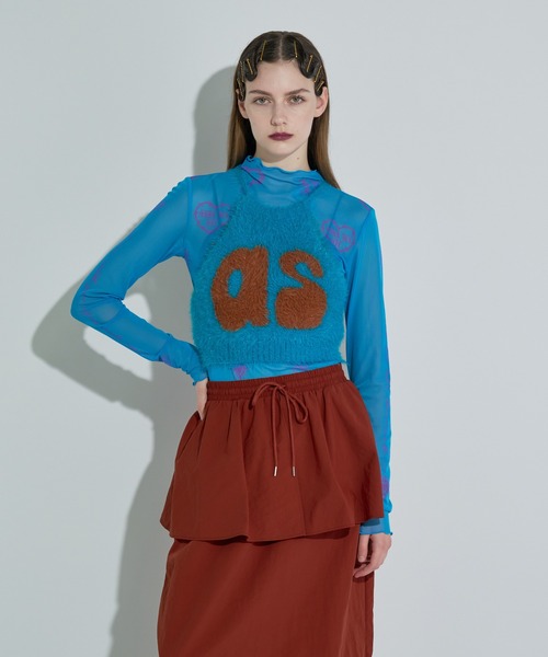 ANNA SUI NYC（アナ スイ エヌ ワイ シー）の「ニットホルターネックキャミ（キャミソール・レディース・ブラック/ブルー/パープル・FREE）」の9枚目の写真