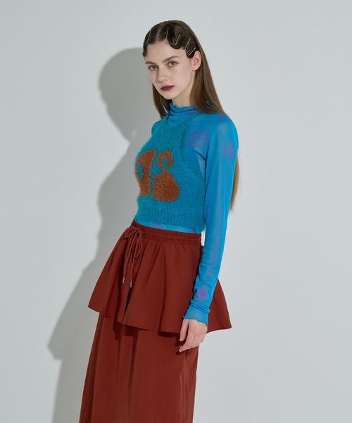 ANNA SUI NYC（アナ スイ エヌ ワイ シー）の「ニットホルターネックキャミ（キャミソール・レディース・ブラック/ブルー/パープル・FREE）」の12枚目の写真