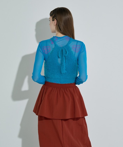 ANNA SUI NYC（アナ スイ エヌ ワイ シー）の「ニットホルターネックキャミ（キャミソール・レディース・ブラック/ブルー/パープル・FREE）」の13枚目の写真