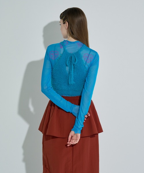 ANNA SUI NYC（アナ スイ エヌ ワイ シー）の「ニットホルターネックキャミ（キャミソール・レディース・ブラック/ブルー/パープル・FREE）」の14枚目の写真