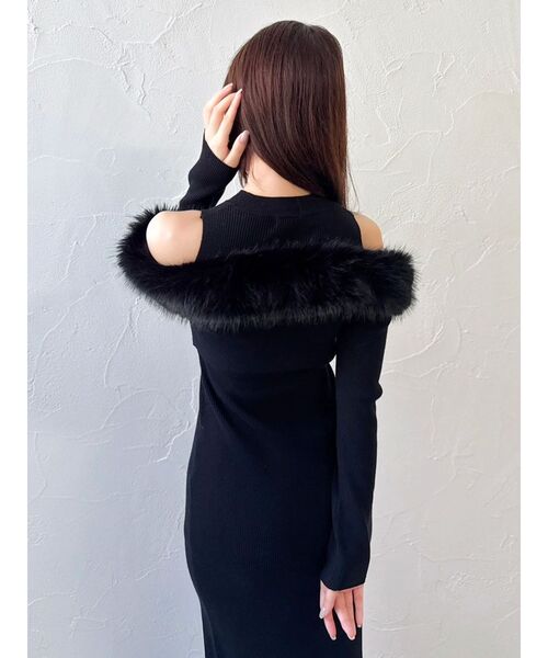 dazzlin（ダズリン）の「オフショルファードッキングニットワンピース