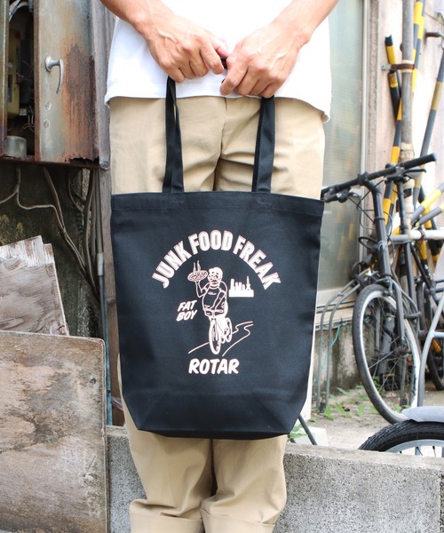 ROTAR（ローター）の「JUNK FOOD FREAK Tote BAG / トート　バッグ ミニ（トートバッグ・メンズ・ナチュラル/ライトグリーン/モカ/ブラック・FREE）」の14枚目の写真