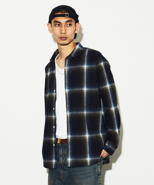 JOURNAL STANDARD(ジャーナルスタンダード)の「オンブレチェック フランネルシャツ(シャツ/ブラウス・メンズ・グレー/ブラック系その他/ブラック/ベージュ系その他/ブラウン・MEDIUM/SMALL/LARGE)」の22枚目の写真