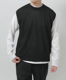 ITEMS URBANRESEARCH（アイテムズ アーバンリサーチ）の「ワッフルニットベスト＋ロングTシャツSET（ニット/セーター・メンズ）」