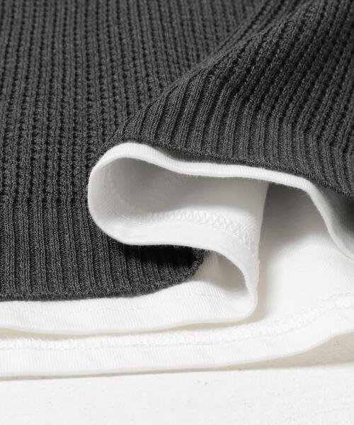 ITEMS URBANRESEARCH（アイテムズ アーバンリサーチ）の「ワッフルニットベスト＋ロングTシャツSET（ニット/セーター・メンズ・ブラック/ベージュ/チャコールグレー・LARGE/MEDIUM）」の19枚目の写真