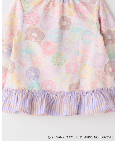 baby cheer（ベイビーチアー）の「【マイメロディ/クロミ】ドーナツトレーナー（スウェット・キッズ・ピンク・100cm/110cm/80ｃｍ/90cm/120cm）」の10枚目の写真