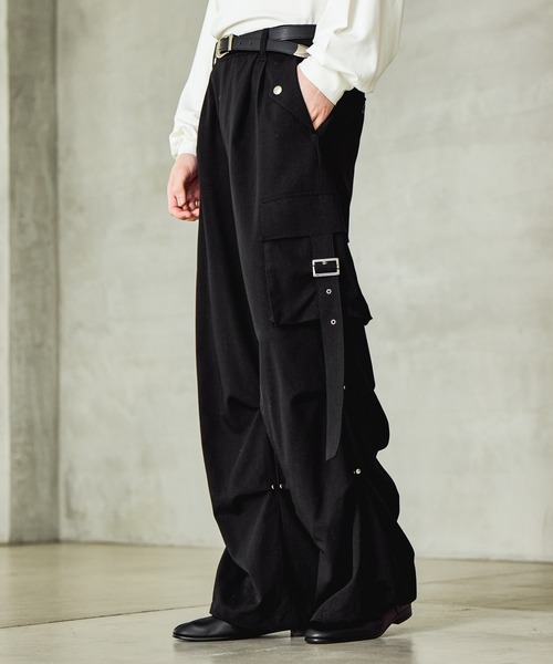 HARE 【SETUP対応】2WAYベルトカーゴパンツ SET UP対応】ニータックベルトカーゴパンツ(HARE)（カーゴパンツ