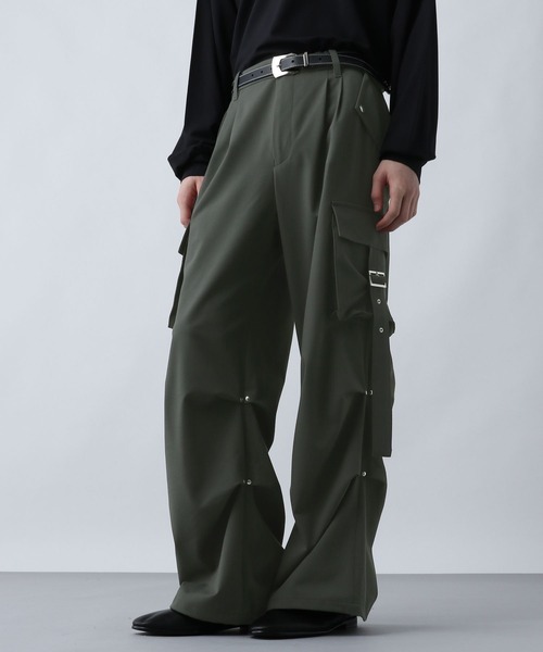 SET UP対応】ニータックベルトカーゴパンツ(HARE)（カーゴパンツ