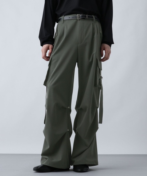 SET UP対応】ニータックベルトカーゴパンツ(HARE)（カーゴパンツ